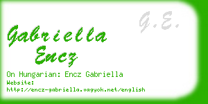 gabriella encz business card